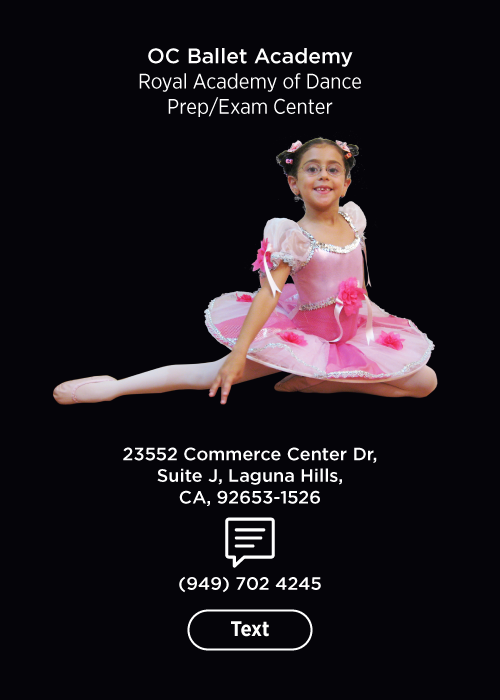 SMS Text for Ballet Classes for Kids, Adults