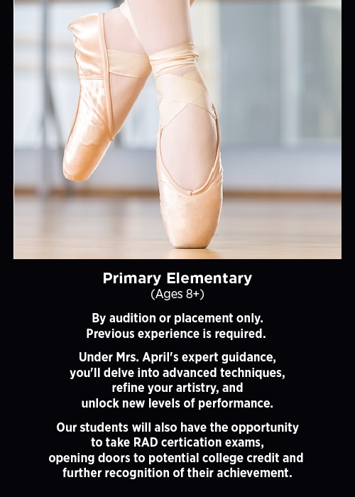 April Ebru Sayin, BA, RAD PDTD, Royal Academy of Dance Registered Teacher